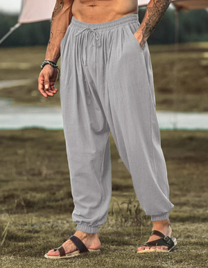 Loose Fit Linen Style Hippie Pants