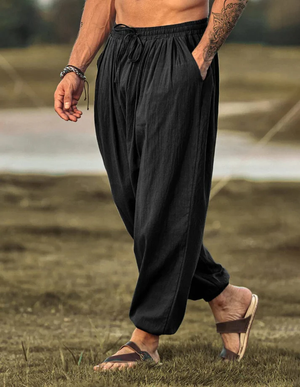 Loose Fit Linen Style Hippie Pants