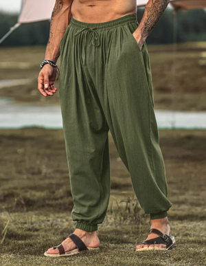 Loose Fit Linen Style Hippie Pants
