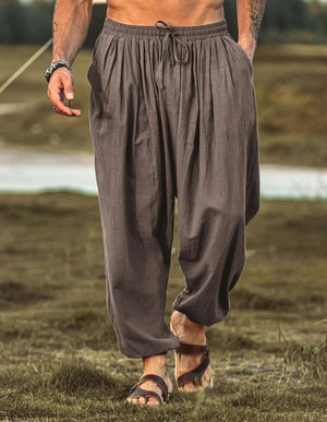 Loose Fit Linen Style Hippie Pants