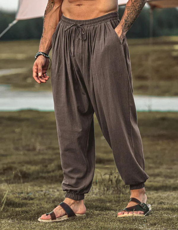 Loose Fit Linen Style Hippie Pants