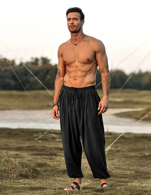 Loose Fit Linen Style Hippie Pants