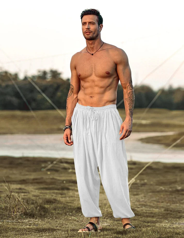 Loose Fit Linen Style Hippie Pants