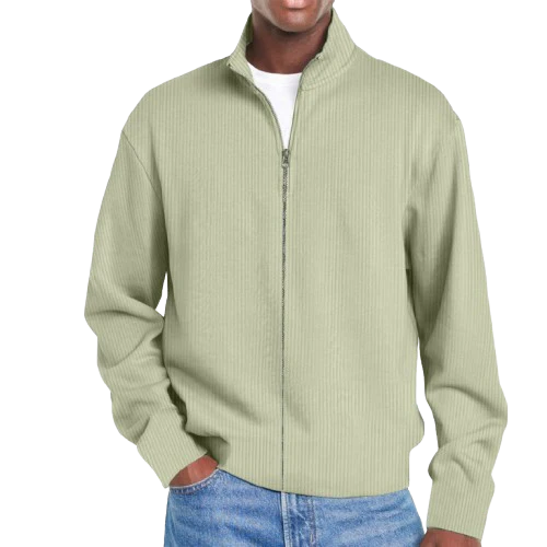 Men's Basic Versatile Zipper Sweatshirt