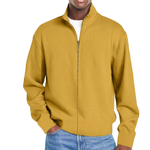 Men's Basic Versatile Zipper Sweatshirt