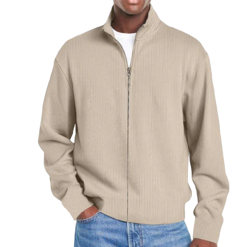Men's Basic Versatile Zipper Sweatshirt
