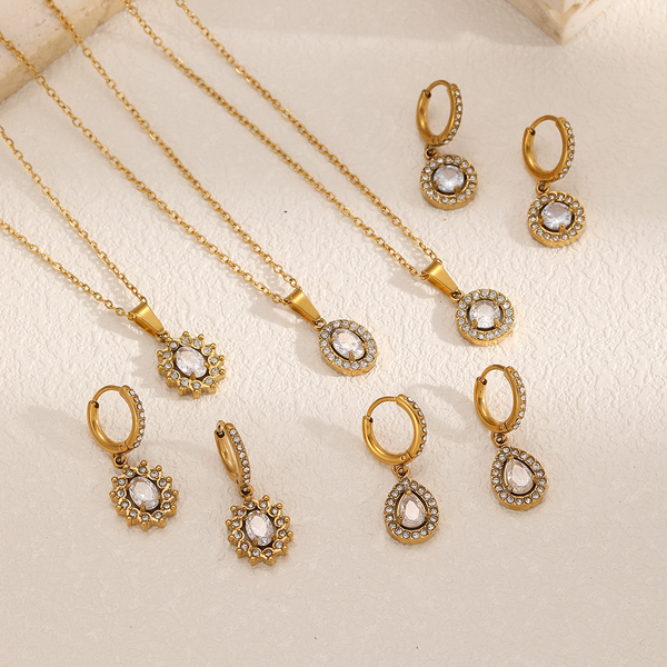 Luxury-Inspired Diamond-Studded Zirconia Necklace