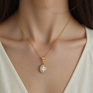 Luxury-Inspired Diamond-Studded Zirconia Necklace