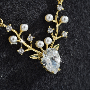 Titanium Steel Micro-Set Zirconia Collar Necklace