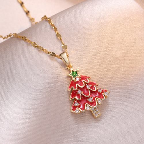 Wish-Granting Christmas Tree Pendant Necklace
