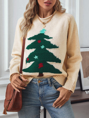 Christmas Tree Crew Neck Pullover Sweaters