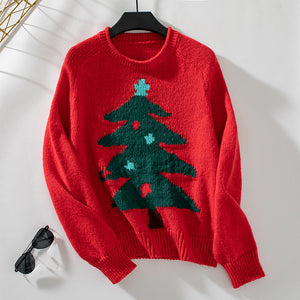 Christmas Tree Crew Neck Pullover Sweaters