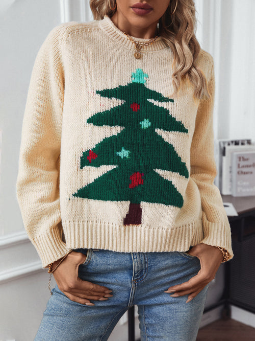 Christmas Tree Crew Neck Pullover Sweaters