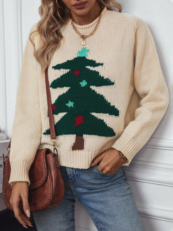 Christmas Tree Crew Neck Pullover Sweaters