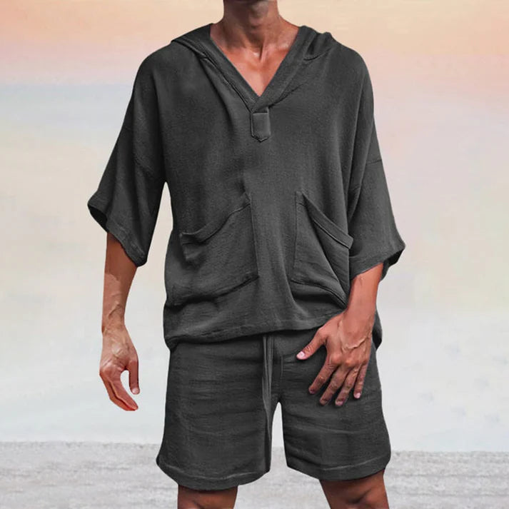 YM Linen Hoodie Sets