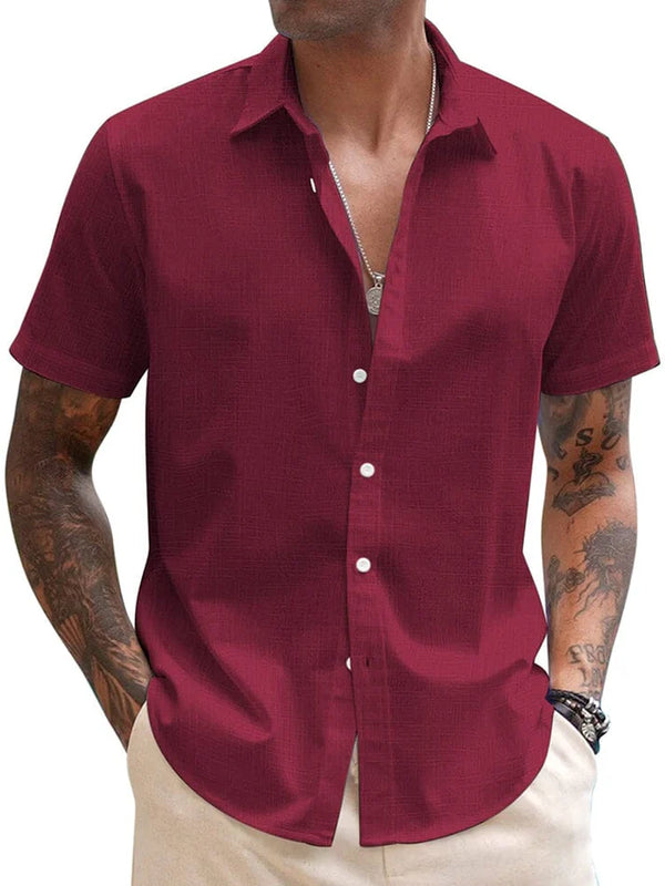 Casual Linen Blend Button Down Shirts