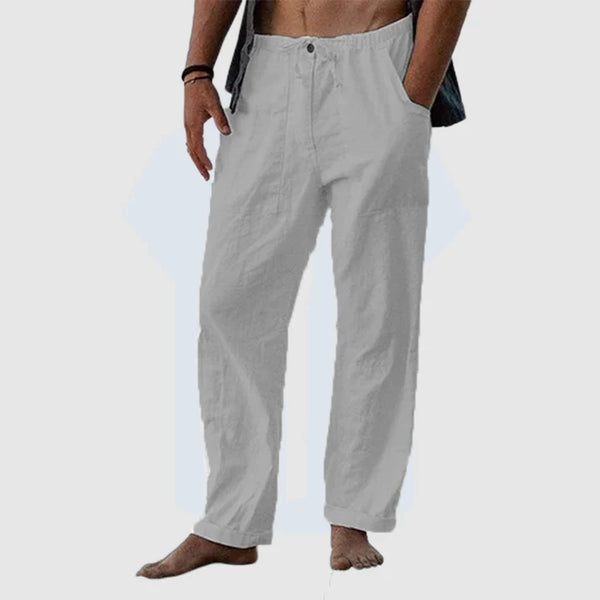 Men's Summer Cool Linen Wide Leg Pants