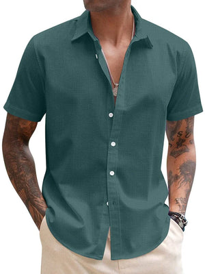 Casual Linen Blend Button Down Shirts