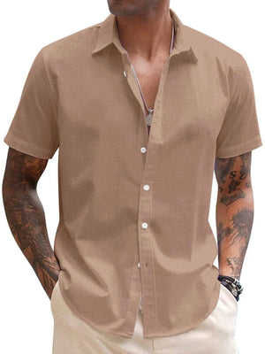 Casual Linen Blend Button Down Shirts