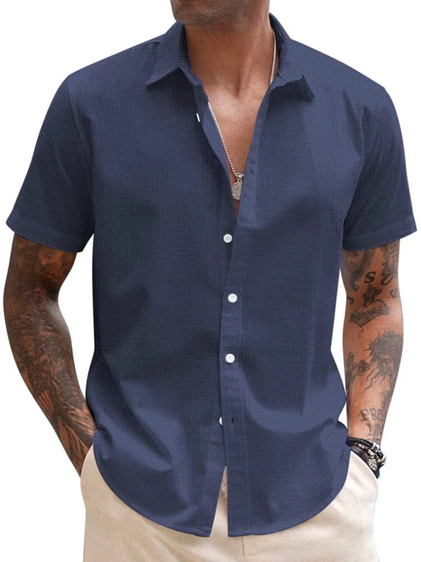 Casual Linen Blend Button Down Shirts