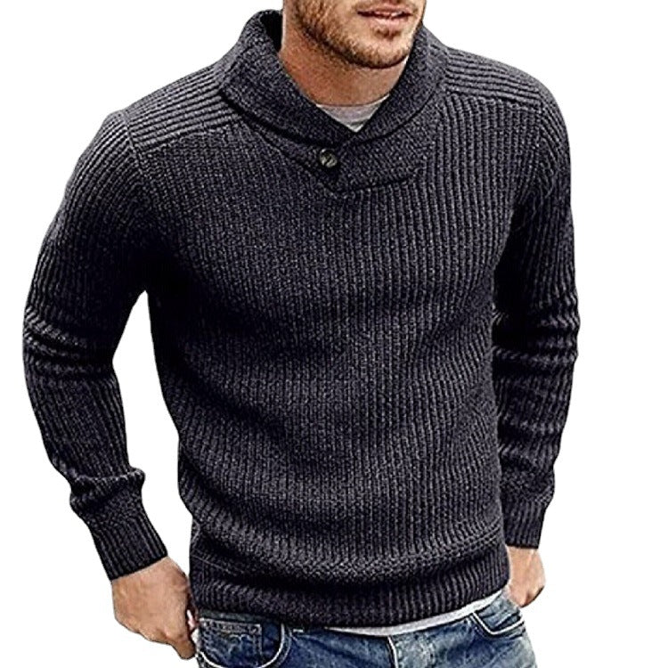 High-Neck Long-Sleeve Pullover Sweaters