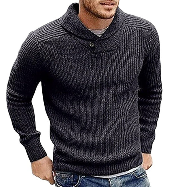 High-Neck Long-Sleeve Pullover Sweaters
