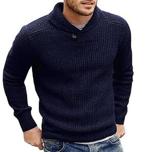 High-Neck Long-Sleeve Pullover Sweaters