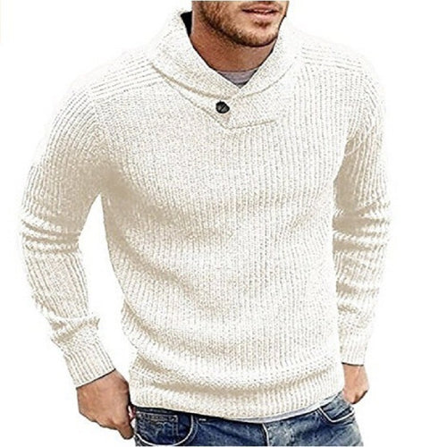 High-Neck Long-Sleeve Pullover Sweaters