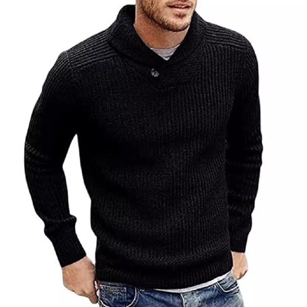 High-Neck Long-Sleeve Pullover Sweaters