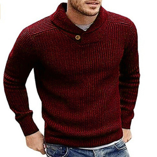 High-Neck Long-Sleeve Pullover Sweaters