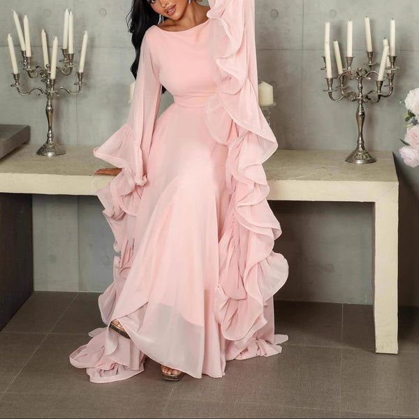 Wide-Swing Puffy Skirt Lace Tulle Dresses