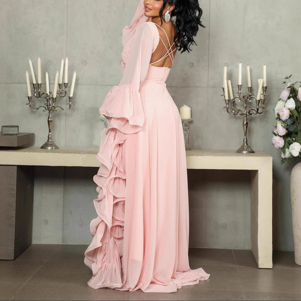 Wide-Swing Puffy Skirt Lace Tulle Dresses
