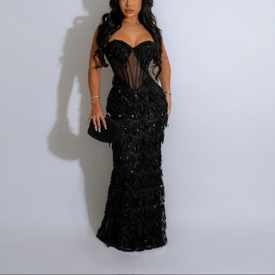 Strapless Waist-Defining Dresses