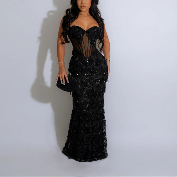 Strapless Waist-Defining Dresses