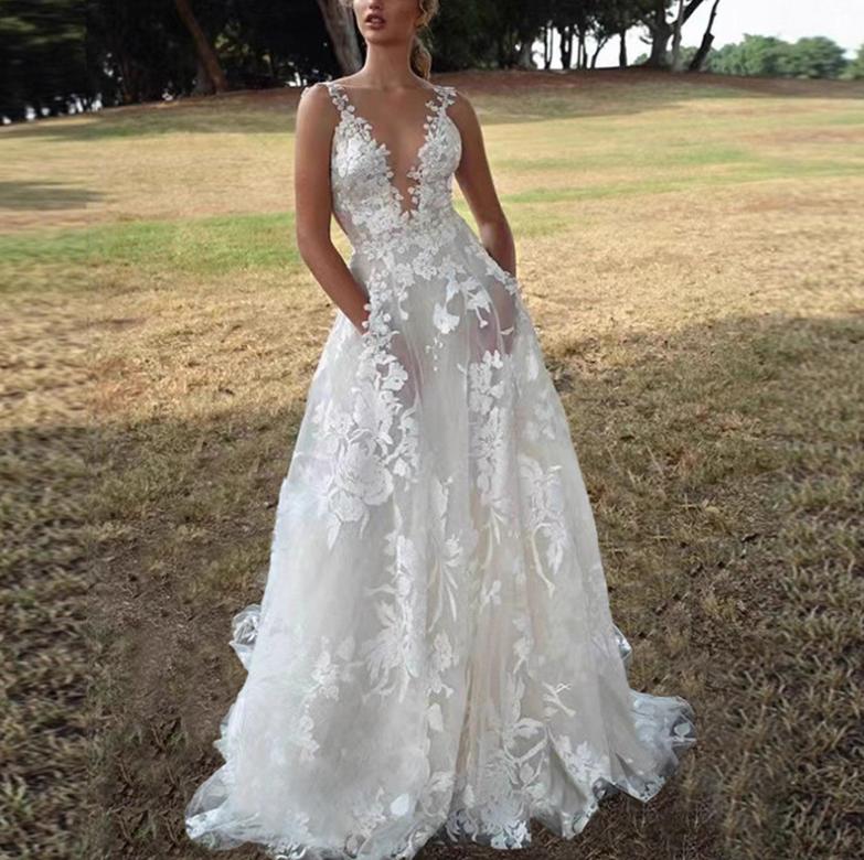 White Strapless Lace Puffball Dresses