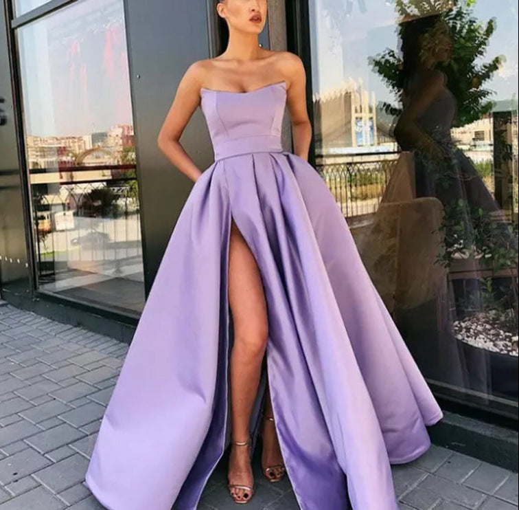 Sleeveless Slit Maxi Dresses