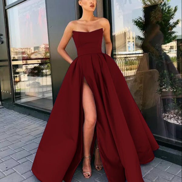 Sleeveless Slit Maxi Dresses
