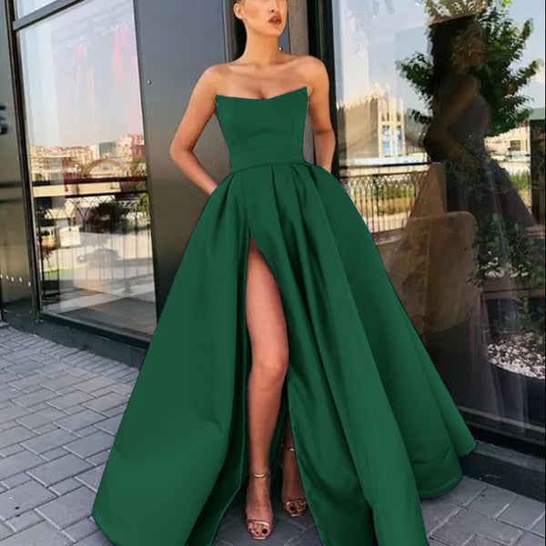 Sleeveless Slit Maxi Dresses