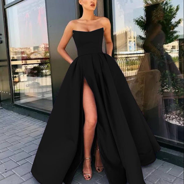 Sleeveless Slit Maxi Dresses