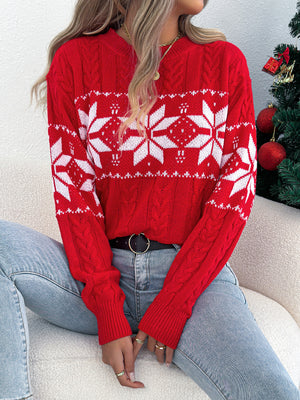 Christmas Snowflake Pattern Sweater