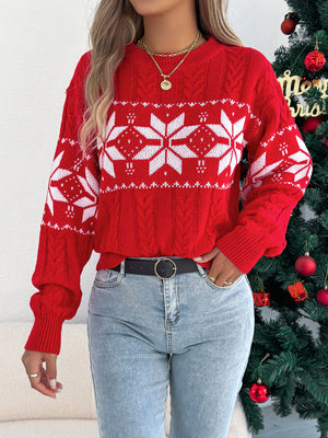 Christmas Snowflake Pattern Sweater