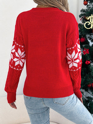 Christmas Snowflake Pattern Sweater