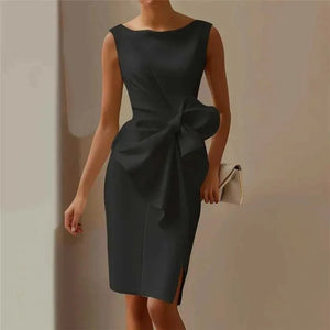 Strapless Backless High-Slit Dresses