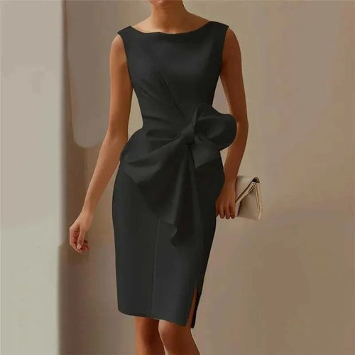 Strapless Backless High-Slit Dresses