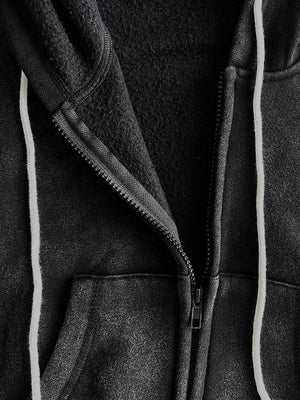 Washed Hooded Jacket Leggings Set