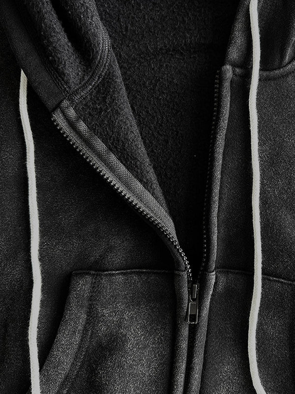 Washed Hooded Jacket Leggings Set