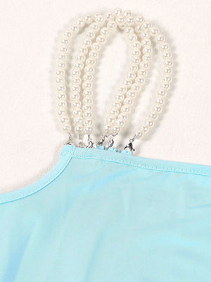 Pearl One-Shoulder Ruffle Dresses