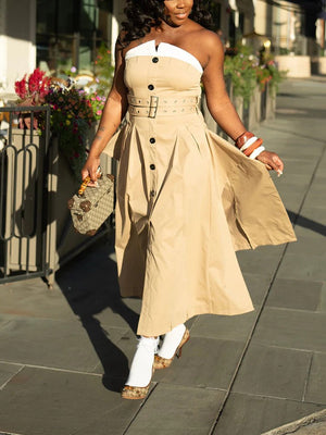 Strapless Trench Dresses