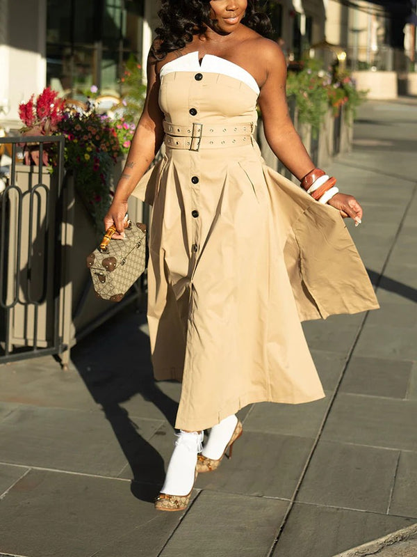 Strapless Trench Dresses