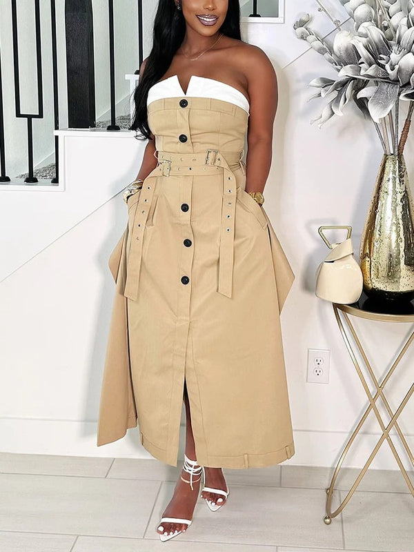 Strapless Trench Dresses